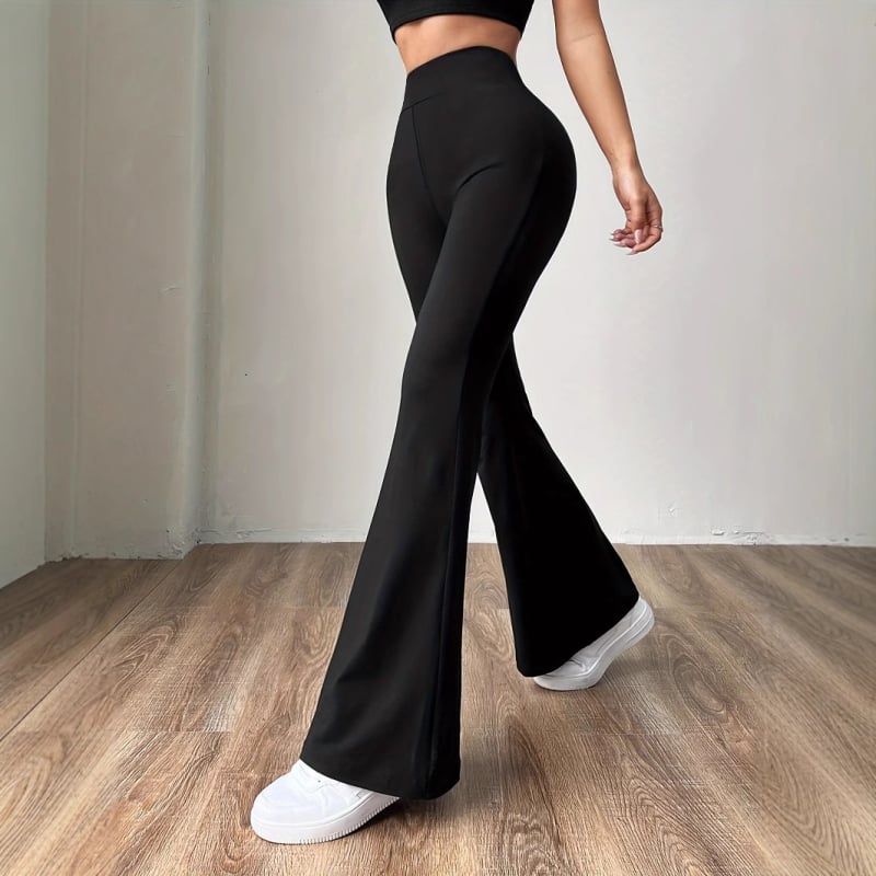 Toamna și iarna, transfrontaliere europene și americane, prietenoase cu pielea, yoga acasă, corn, zeiță, pantaloni de agrement sport, talie înaltă, elastic, picior larg, doamne