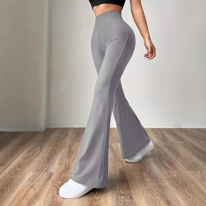 Europos ir Amerikos tarpvalstybinės rudens odai draugiškos jogos namų ragų deivės kelnės laisvalaikio sportui aukštu juosmeniu, elastingos plačios klešnės moterims