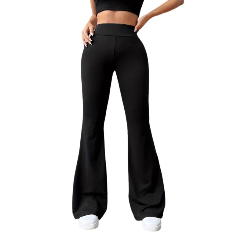 Europos ir Amerikos tarpvalstybinės rudens odai draugiškos jogos namų ragų deivės kelnės laisvalaikio sportui aukštu juosmeniu, elastingos plačios klešnės moterims