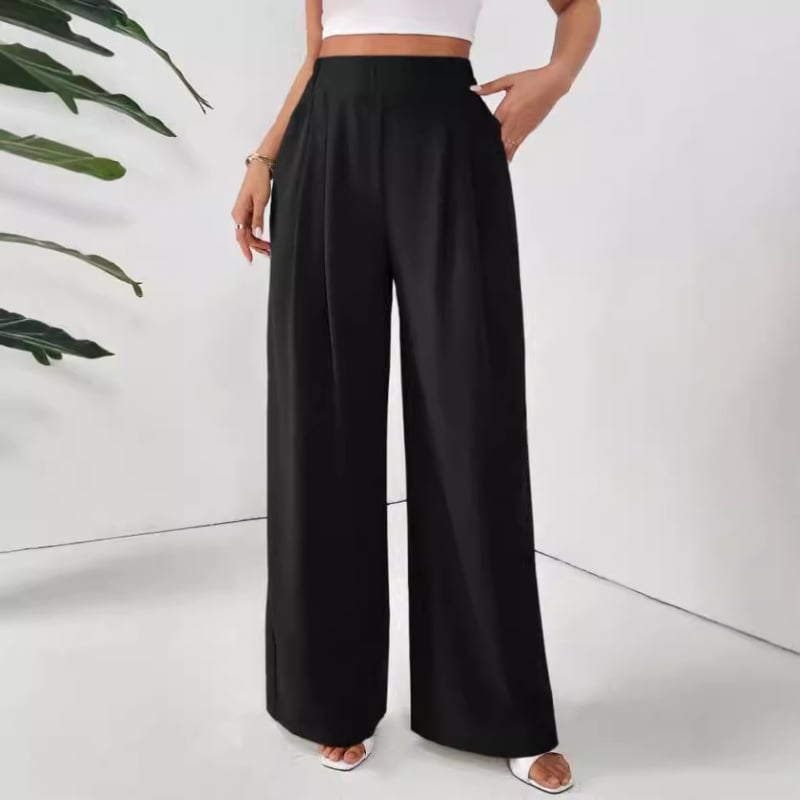 2024 Temu Uniformă de profesor populară europeană și americană, pantaloni eleganți, cu picior larg, formali