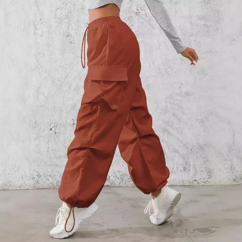 Europos ir Amerikos tarpvalstybinės mados prekės ženklo užsienio prekybos moteriškos vasarinės amerikietiškos mados laisvalaikio kišeninės gatvės krovininės kelnės gatvės stiliumi