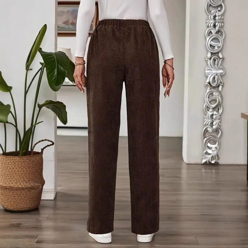 2025 m. naujos „Amazon“ europietiškos ir amerikietiškos laisvalaikio velveto kelnės su plyšine kišene