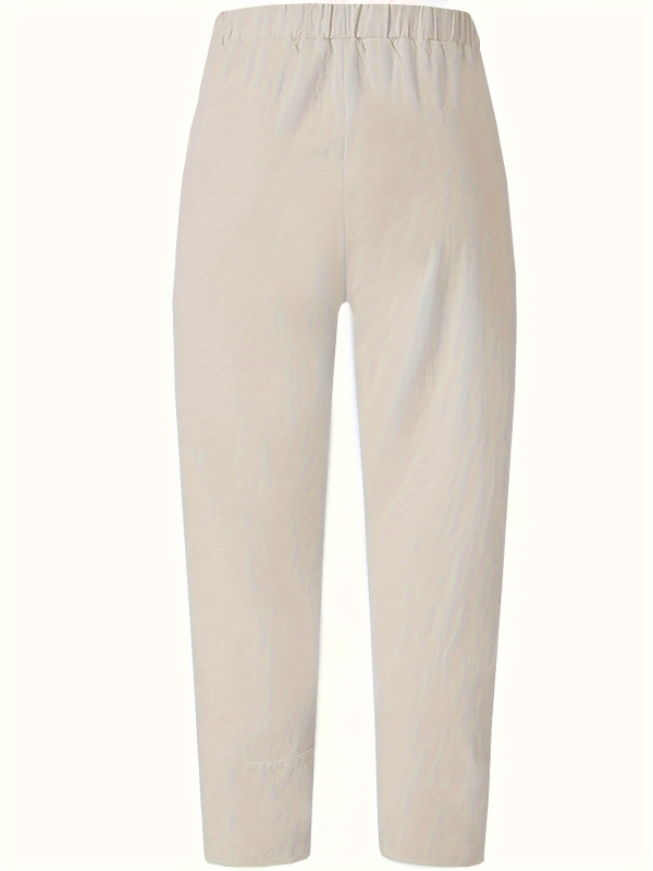 Kelnės su spauda iš „Amazon“ audinio, laisvalaikio, aukštu juosmeniu, trumpos, vasarinės.