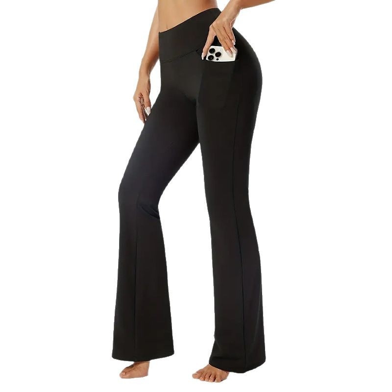 „Daifa“ užsienio prekybos juodos ryklio formos platėjančios kelnės, aukštu juosmeniu, elastingos apačios, laisvalaikio kelnės, kišenės, mikropluošto kelnės, moteriškos kelnės