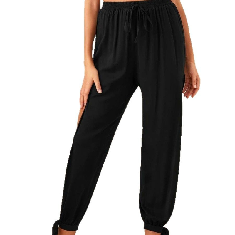 2025 трансгранични европейски и американски летни нови дамски едноцветни ежедневни удобни панталони с разделени пръсти