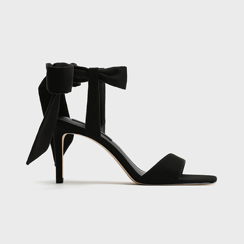 Pavasario ir vasaros CHAOKE2025 naujo stiliaus elegantiškos aukštakulnės basutės su kaspinu ir dirželiu, atviros nosies, kvadratinės nosies, aukštakulniai