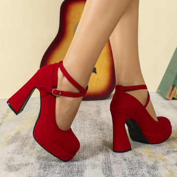 Allikas Uued kevad- ja suve Euroopa ja Ameerika väliskaubanduse seksikad risti rihmaga veekindlad platvormid paksude kontsadega kõrgete kontsadega naiste kingad