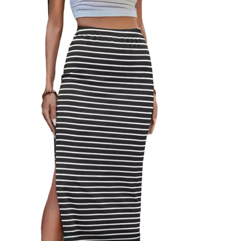 2024 Amazon Aliexpress prugasta suknja ležerna uska ženska suknja