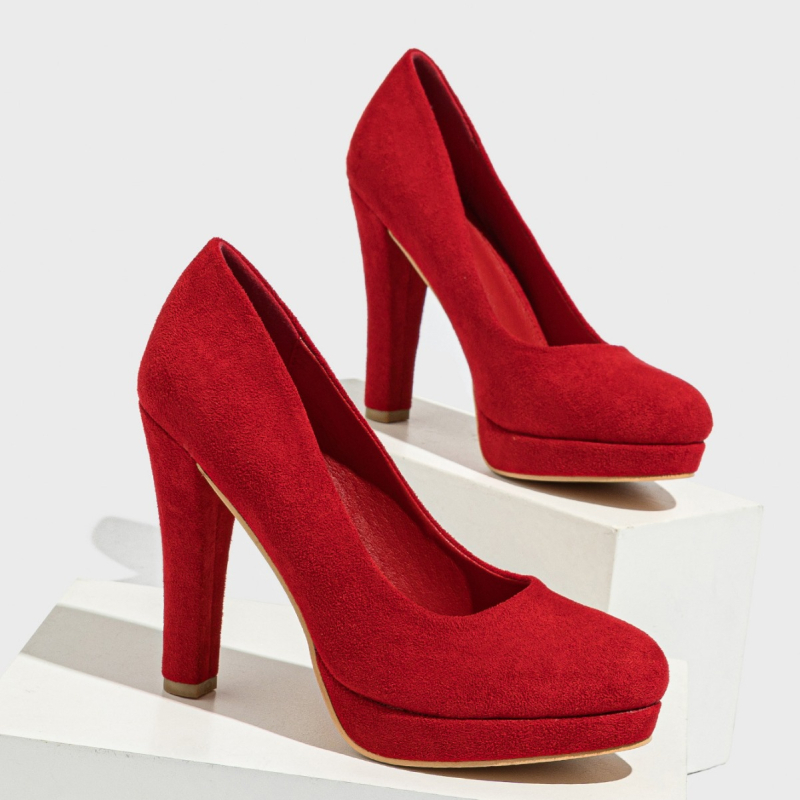 Pantofi cu toc înalt și gros, cu vârf rotund, stil de primăvară/toamnă, vânzare directă din fabrică, comerț exterior, originali, pentru femei, pantofi cu toc înalt, la modă