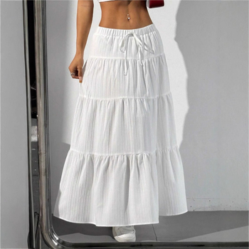 Kreativna proljetna 2025. slatka stilska svježa i slatka ženska odjeća, kolažna poliesterska suknja A-kroja, boja makarona