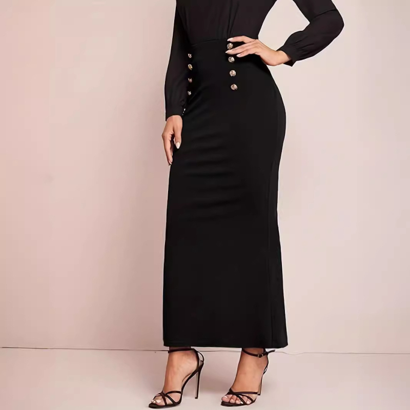 2024 m. elegantiškas moteriškas dvieilis sijonas-Y616-5