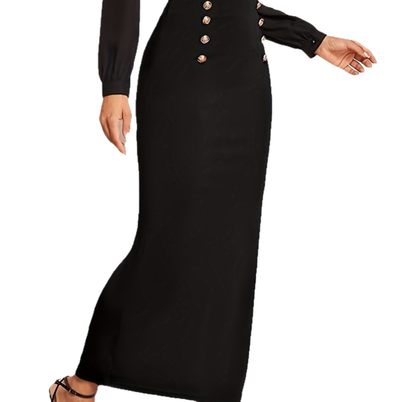 2024 m. elegantiškas moteriškas dvieilis sijonas-Y616-5