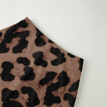 Ekskluzivna prekogranična isporuka za europsku i američku vanjsku trgovinu za 2025. godinu, elegantna suknja s leopard printom za žene, elegantni stil za putovanje na posao