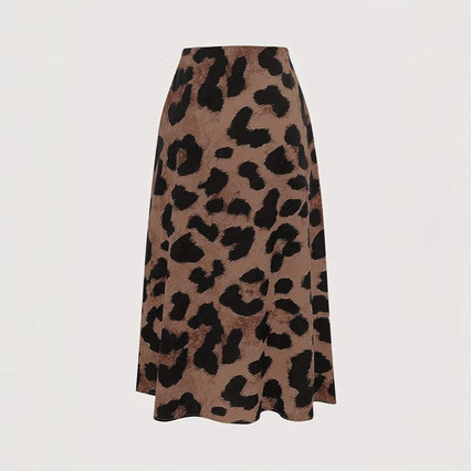 Ekskluzivna prekogranična isporuka za europsku i američku vanjsku trgovinu za 2025. godinu, elegantna suknja s leopard printom za žene, elegantni stil za putovanje na posao