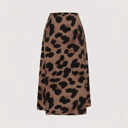 Ekskluzivna prekogranična isporuka za europsku i američku vanjsku trgovinu za 2025. godinu, elegantna suknja s leopard printom za žene, elegantni stil za putovanje na posao