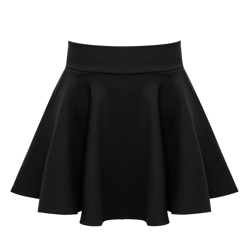 Crna suknja za jesen 2020., nova, visoki struk za mršavljenje, profesionalni stil, vruća, pahuljasta suknja-kišobran, suknja za djevojke