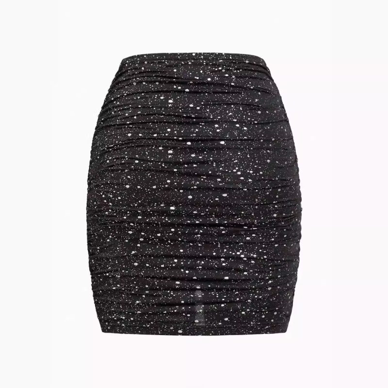 Amazon na zalihi Xiyin Temu Europska i američka modna uska seksi midi suknja sa zlatnim žigom, velikom suknjom i visokim strukom za efekt mršavljenja