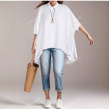 2024 m. rudens „Amazon“ nauji korėjietiško stiliaus plius dydžio apkūnių merginų laisvi moteriški marškinėliai su dolmano rankovėmis.