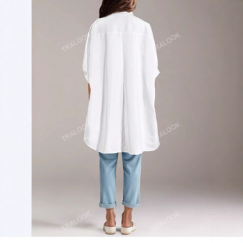 2024 m. rudens „Amazon“ nauji korėjietiško stiliaus plius dydžio apkūnių merginų laisvi moteriški marškinėliai su dolmano rankovėmis.