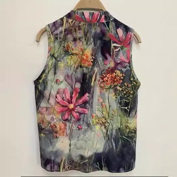 2024 m. Nauja vasaros „Amazon Independent Station“ nori Europos ir Amerikos tarpvalstybinių spausdintų moteriškų marškinėlių be rankovių