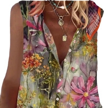 2024 m. Nauja vasaros „Amazon Independent Station“ nori Europos ir Amerikos tarpvalstybinių spausdintų moteriškų marškinėlių be rankovių