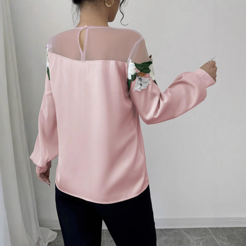 Tarpvalstybinė užsienio prekyba moterims, populiarūs užsienio prekybos marškiniai, Europos ir Amerikos „Amazon“ populiarūs gegutės stiliaus tinklelio sujungimo gėlės