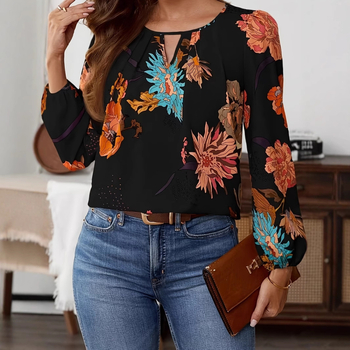 Tarpvalstybinės užsienio prekybos gamyklos nepriklausoma svetainė. Europos ir Amerikos 2025 m. nauji moteriški viršutiniai drabužiai. Ilgomis rankovėmis, apvalia kaklo iškirpte, marginti laisvalaikio moteriški marškinėliai.