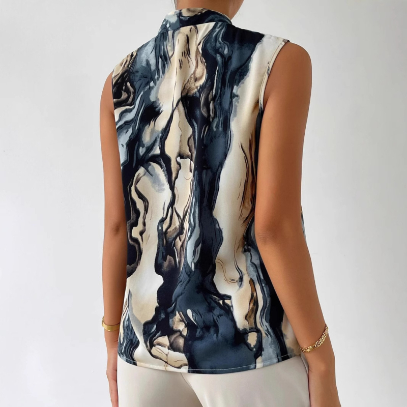 2025. Europa i Sjedinjene Države prekogranična nova ženska odjeća Amazon neovisna postaja najprodavanija proljetna i ljetna podstava printana majica s V-izrezom i gumbima za uvijanje