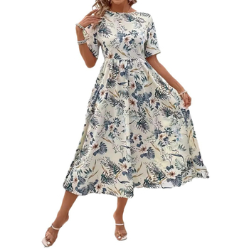 Ljetna elegantna nova uska duga haljina s cvjetnim strukom 5111