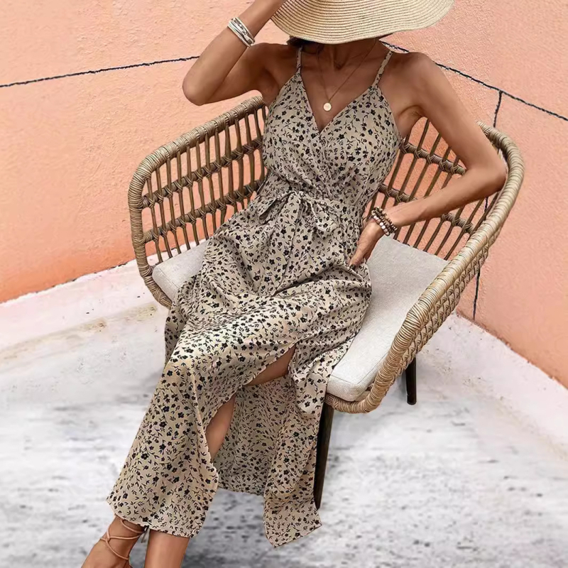 2024 Europska i američka prekogranična ženska ljetna nova seksi čipka s leopard printom i otvorenim leđima