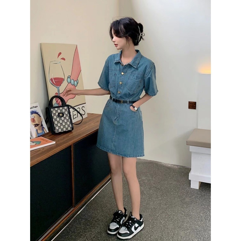 Francuska retro ljetna haljina kratkih rukava u hongkonškom stilu za žene, visoka kvaliteta, za mršavljenje, u retro stilu, za žene