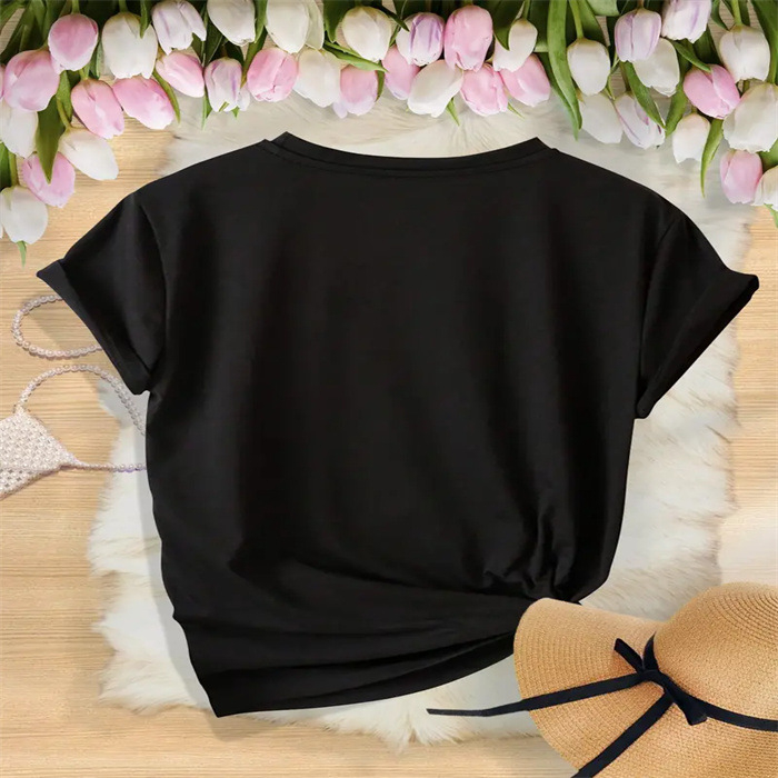 Moteriški vasariniai marškinėliai su raštu, madingi laisvalaikio stiliaus, mieli trumpomis rankovėmis, moteriški marškinėliai su akių raštu, trumpomis rankovėmis. Yra sandėlyje.