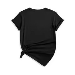 2024 m. nauji moteriški trumpomis rankovėmis V formos iškirpte europietiško ir amerikietiško stiliaus marškinėliai, esantys sandėlyje. „AliExpress TEMU Amazon Independent Station“ marginti marškinėliai.