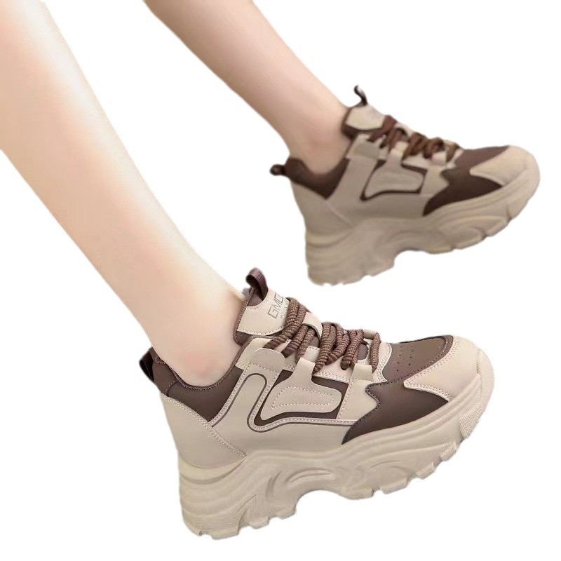 2024. gada jaunās pavasara un rudens biezās zoles interneta slavenību Torre kurpes sieviešu iekšējā augstuma vieglas kedas super karstas mazas ikdienas kurpes