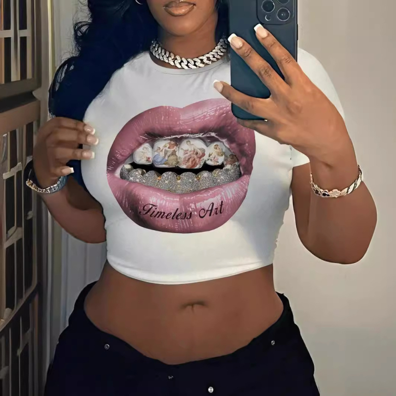 Nauji Europos ir Jungtinių Valstijų tarpvalstybiniai „Amazon“ marškinėliai su užrašu ant bambos trumpomis rankovėmis.