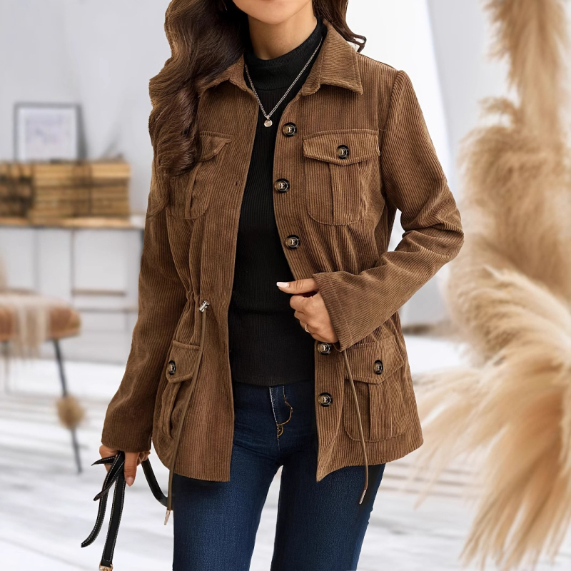 „Amazon“ europietiškos ir amerikietiškos moteriškos laisvalaikio stiliaus striukė iš poliesterio, vienspalvė, austa, su peteliške