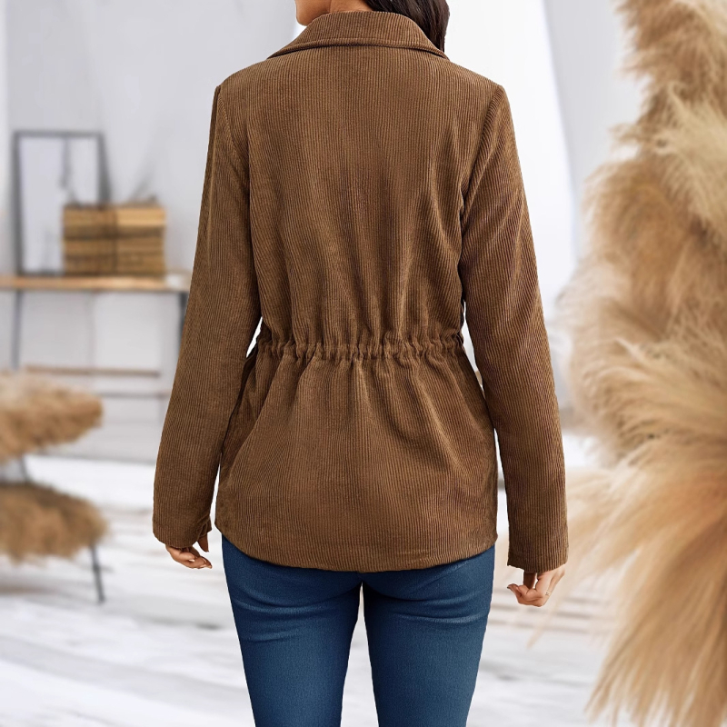 „Amazon“ europietiškos ir amerikietiškos moteriškos laisvalaikio stiliaus striukė iš poliesterio, vienspalvė, austa, su peteliške