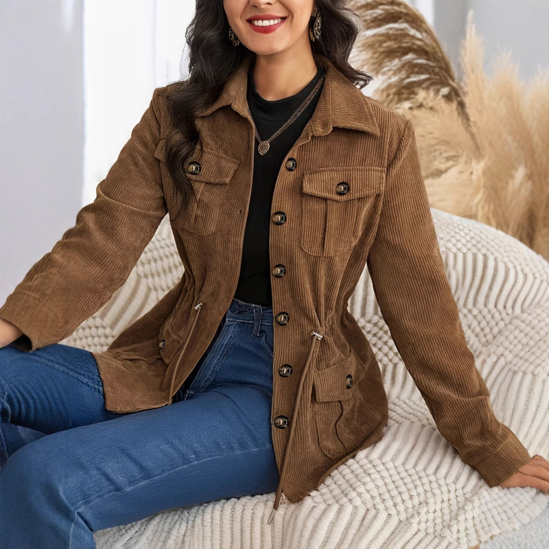 „Amazon“ europietiškos ir amerikietiškos moteriškos laisvalaikio stiliaus striukė iš poliesterio, vienspalvė, austa, su peteliške