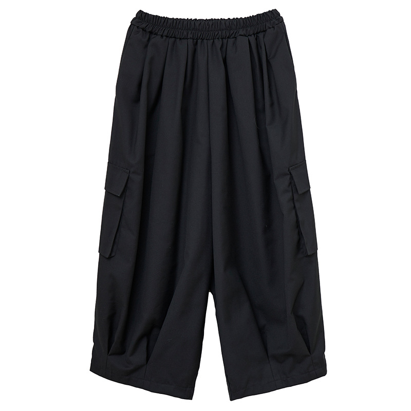 Real shot 2023 proljeće i ljeto nove tamne japanske svestrane kombinezone širokih nogavica ravne ležerne hlače za žene