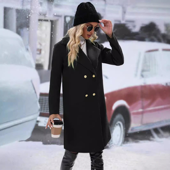 Amazon temuTK Διασυνοριακή Φθινόπωρο και Χειμώνας Δημοφιλής Γυναικεία Ζώνη με Σταυρωτό Μάλλινο Κολάρο Κοστουμιού