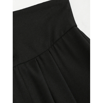 Истински кадър от пролетта и есента, нови едноцветни семпли панталони с висока талия, прикриващи корема, за отслабване, широки и многофункционални дълги панталони, европейски хит