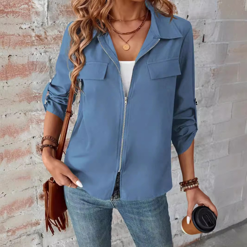 2024. Nova prekogranična jednobojna košulja-jakna