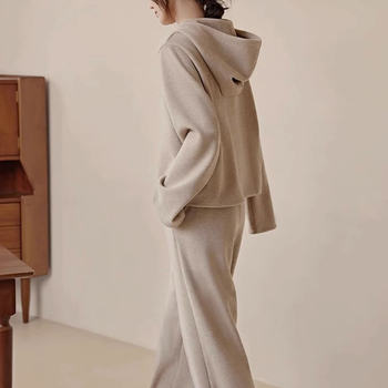Maillard Weari naiste laisk kostüüm 2024. aasta sügisest moest kapuutsiga õhuke dressipluus kaheosaline komplekt