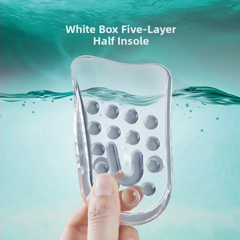 Прозрачен петслоен може да регулира височината на мъжете и жените, наличен невидим подложка с половин възглавница за петата