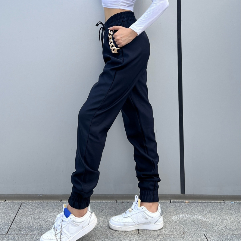 Na zalihi trenirke, europske i američke ženske hlače u stilu high street, kombinezoni, y2g sportske hlače s odvojivim lancem, ležerne hlače s vezanjem po gležnjevima
