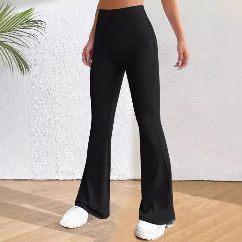 ZG003 Peach Bell hlače za žene, visoki struk, uske hlače za jogu, široke nogavice, brzosušeće, za trčanje i sport