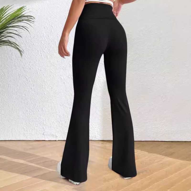 ZG003 Peach Bell hlače za žene, visoki struk, uske hlače za jogu, široke nogavice, brzosušeće, za trčanje i sport