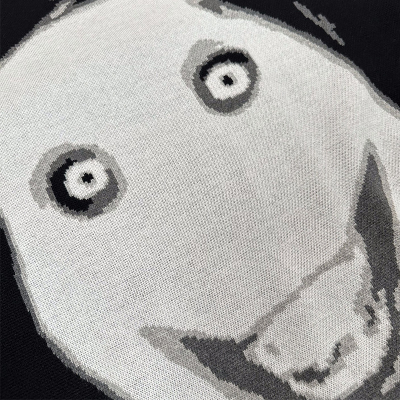 Jesenski i zimski pleteni jednobojni džemper za 2024. godinu, šik, ležeran stil, široki, plus size, ulična odjeća za Y2K, prekogranična moda