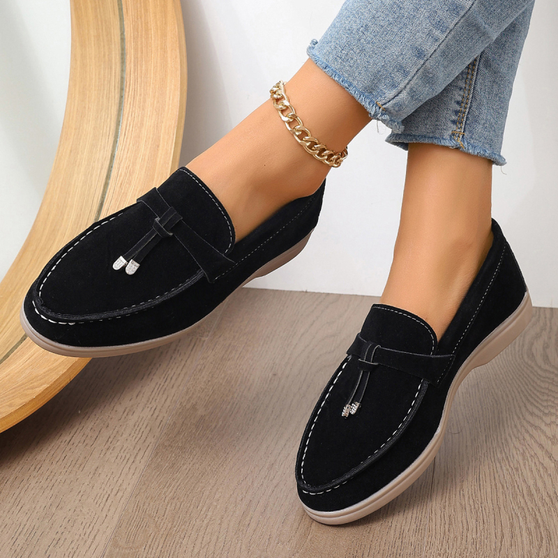 Prekogranične velike ravne cipele s plitkim izrezom za žensku vanjsku odjeću 2025. Novi stil 35-43, europski i američki izvoz, slip-on mokasinke
