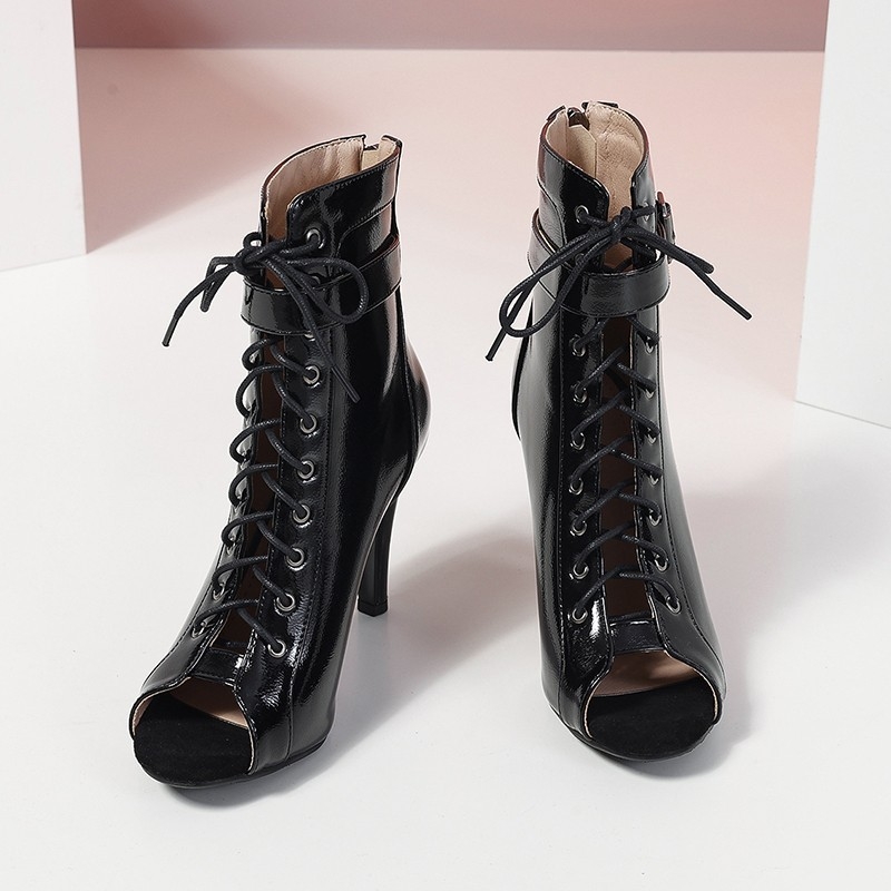 Moteriški vasariniai aukštakulniai, fėjos temperamento stileto kulnas, 2024 m., džiazo šokių basutės, atviros nosies, tuščiaviduriai batai, nėriniuoti, urmu